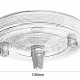 Large Ceiling Rose with Nylon Cord Grip in Matte Black