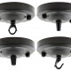 Large Ceiling Rose with Deco Style Loop in Matte Black Large Ceiling Rose with Deco Style Loop in Matte Black