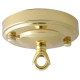 Large Ceiling Rose with With Deco Style Loop in Polished Brass Effect