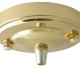 Large Brass Ceiling Pendant Kit and E27 Lampholder with Silver Flex