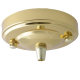 Large Ceiling Rose with Metal Cord Grip in Polished Brass Effect