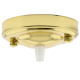 Large Ceiling Rose with Nylon Cord Grip in Polished Brass Effect