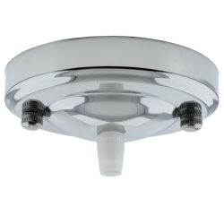 Large Ceiling Rose with Nylon Cord Grip in Silver Nickel Effect Large Ceiling Rose with Nylon Cord Grip in Silver Nickel Effect