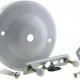 Large Ceiling Rose with Deco Style Hook in Gloss White