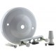 Large Ceiling Rose with Metal Cord Grip in Gloss White