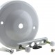 Large Ceiling Rose with Nylon Cord Grip in Gloss White