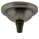 Small Antique Brass Ceiling Pendant Kit and B22 Lampholder with Khaki Green Flex