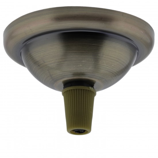 Small Ceiling Rose with Nylon Cord Grip in Antique Brass Effect Small Ceiling Rose with Nylon Cord Grip in Antique Brass Effect