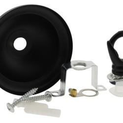 Small Ceiling Rose with Deco Style Hook in Matte Black Finish Small Ceiling Rose with Deco Style Hook in Matte Black Finish