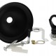 Small Ceiling Rose with Deco Style Loop in Matte Black Finish Small Ceiling Rose with Deco Style Loop in Matte Black Finish