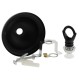 Small Ceiling Rose with Deco Style Loop in Matte Black Finish