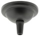 Small Ceiling Rose with Metal Cord Grip in Matte Black Finish