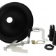 Small Ceiling Rose with Metal Cord Grip in Matte Black Finish Small Ceiling Rose with Metal Cord Grip in Matte Black Finish