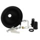 Small Ceiling Rose with Metal Cord Grip in Matte Black Finish