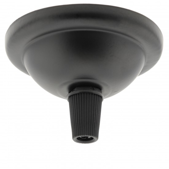 Small Ceiling Rose with Nylon Cord Grip in Matte Black Finish