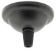 Small Black Period Ceiling Pendant Kit with B22 Black Bakelite Lampholder and Khaki Green Flex