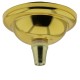Small Brass Effect Ceiling Pendant Kit and B22 Brass Lampholder with Khaki Green Flex
