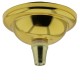 Small Brass Effect Ceiling Pendant Kit and B22 Brass Lampholder with Classic Ivory Flex