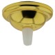 Small Ceiling Rose with Nylon Cord Grip in Polished Brass Effect