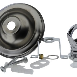 Small Ceiling Rose with Deco Style Loop in Silver Nickel Effect Small Ceiling Rose with Deco Style Loop in Silver Nickel Effect