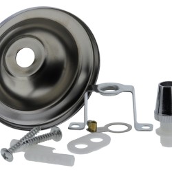 Small Ceiling Rose with Metal Cord Grip in Silver Nickel Effect Small Ceiling Rose with Metal Cord Grip in Silver Nickel Effect