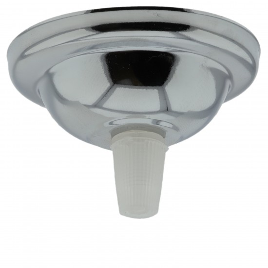 Small Ceiling Rose with Nylon Cord Grip in Silver Nickel Effect Small Ceiling Rose with Nylon Cord Grip in Silver Nickel Effect