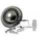 Small Ceiling Rose with Nylon Cord Grip in Silver Nickel Effect Small Ceiling Rose with Nylon Cord Grip in Silver Nickel Effect