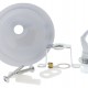 Small Ceiling Rose with Deco Style Hook in Gloss White Finish Small Ceiling Rose with Deco Style Hook in Gloss White Finish