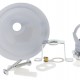 Small Ceiling Rose with Deco Style Loop in Gloss White Finish