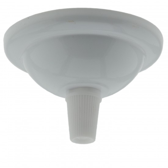 Small Ceiling Rose with Nylon Cord Grip in Gloss White Finish Small Ceiling Rose with Nylon Cord Grip in Gloss White Finish