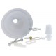 Small Ceiling Rose with Nylon Cord Grip in Gloss White Finish Small Ceiling Rose with Nylon Cord Grip in Gloss White Finish