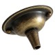 Antique Brass Ceiling Pendant Kit and B22 Lampholder with Classic Ivory Flex