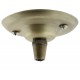 Antique Brass Ceiling Pendant Kit and B22 Lampholder with Khaki Green Flex