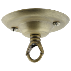 Ceiling Rose with Deco Style Loop in Antique Brass Effect Ceiling Rose with Deco Style Loop in Antique Brass Effect