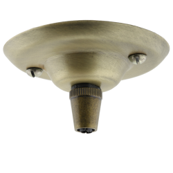 Ceiling Rose with Metal Cord Grip in Antique Brass Effect Ceiling Rose with Metal Cord Grip in Antique Brass Effect