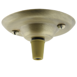 Ceiling Rose with Nylon Cord Grip in Antique Brass Effect