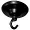 Ceiling Rose with Deco Style Hook in Matte Black Finish