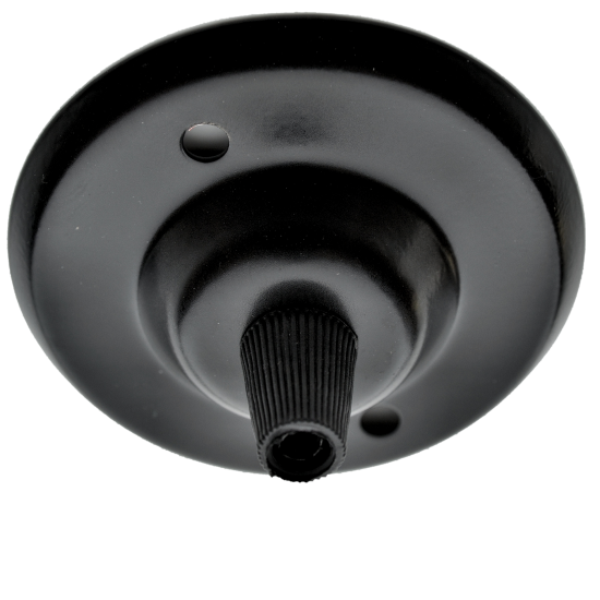 Ceiling Rose with Nylon Cord Grip in Matte Black Finish