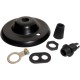 Ceiling Rose with Nylon Cord Grip in Matte Black Finish Ceiling Rose with Nylon Cord Grip in Matte Black Finish