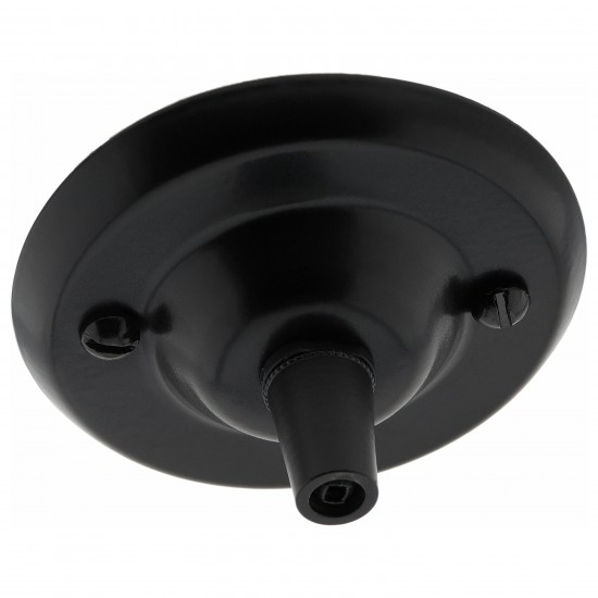 Matte Black Ceiling Pendant Kit and B22 Bronze Lampholder with Bright Red Flex