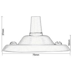 Ceiling Rose with Metal Cord Grip in Matte Black Finish