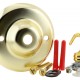 Ceiling Rose with Deco Style Hook in Brass Effect Ceiling Rose with Deco Style Hook in Brass Effect