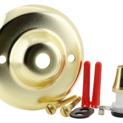 Ceiling Rose with Metal Cord Grip in Brass Effect