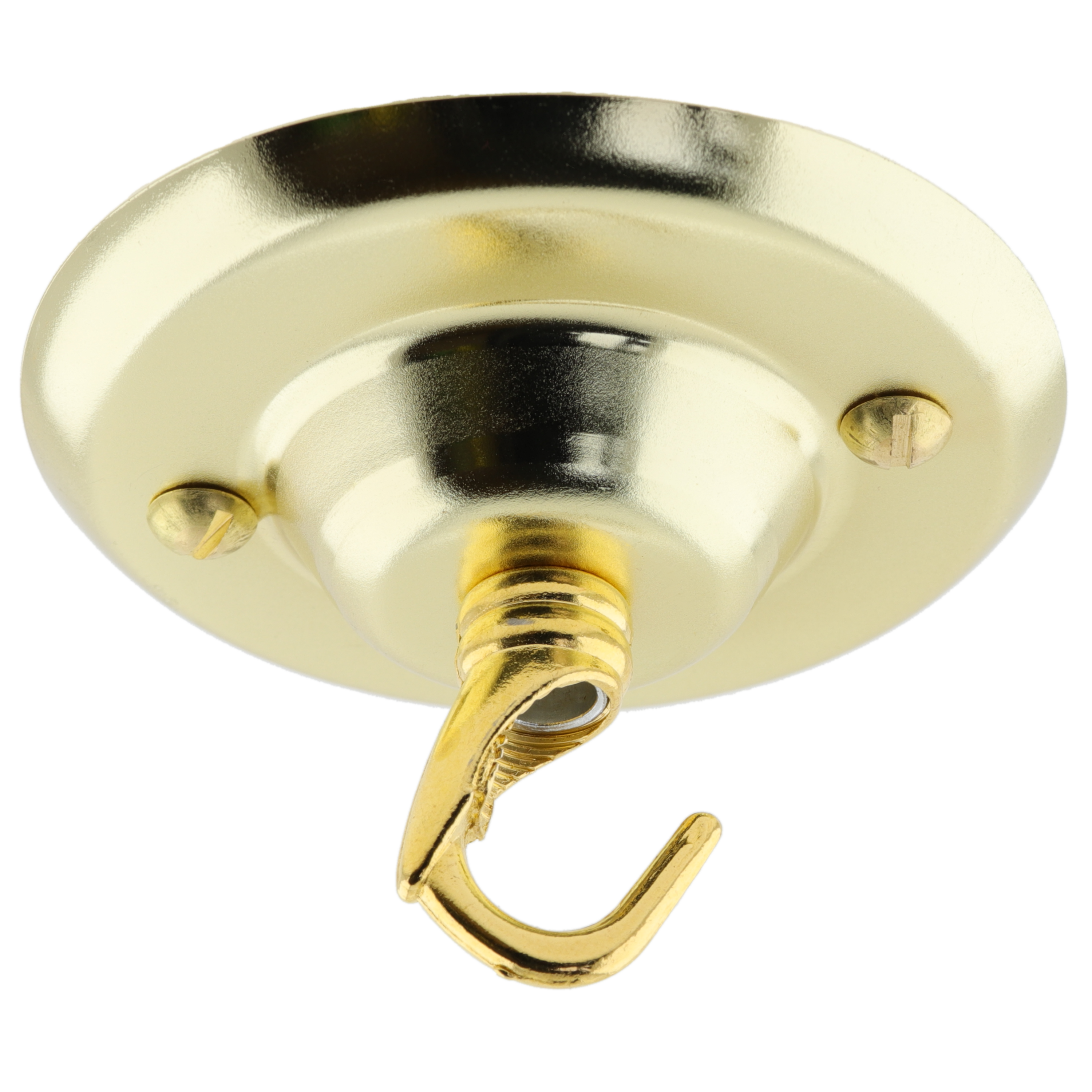 Art Deco Styled Hook for Ceiling Rose and Bulb Holder in Antique Brass Finish