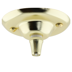 Ceiling Rose with Metal Cord Grip in Brass Effect Ceiling Rose with Metal Cord Grip in Brass Effect