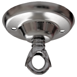 Ceiling Rose with Deco Style Loop in Silver Nickel Effect Ceiling Rose with Deco Style Loop in Silver Nickel Effect