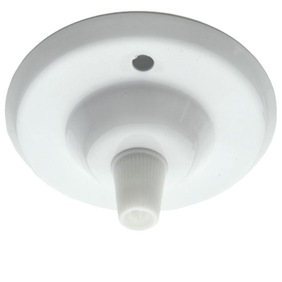 Ceiling Rose with Nylon Cord Grip in Gloss White Finish