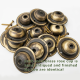 Hand-Antiqued Solid Brass Ceiling Rose with Metal Cord Grip