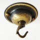 Hand-Antiqued Solid Brass Ceiling Rose with Metal chain hook