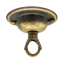 Hand-Antiqued Solid Brass Ceiling Rose with Metal Chain Loop